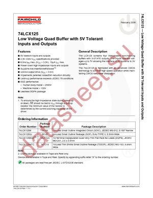 74LCX125BQX datasheet  